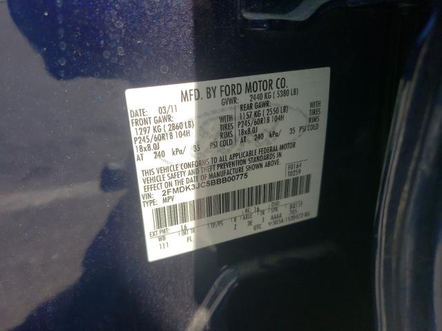 Photo 9 VIN: 2FMDK3JC5BBB00775 - FORD EDGE SEL 