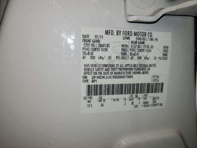 Photo 12 VIN: 2FMDK3JC5BBB67585 - FORD EDGE SEL 