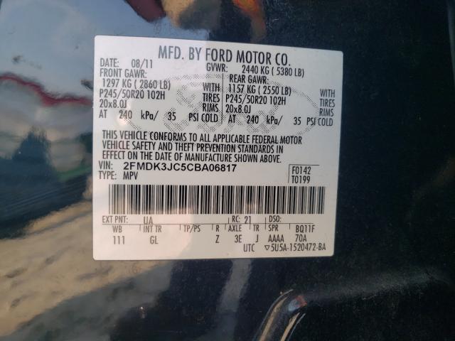 Photo 9 VIN: 2FMDK3JC5CBA06817 - FORD EDGE SEL 