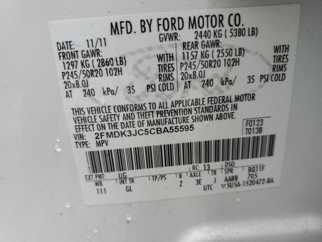 Photo 12 VIN: 2FMDK3JC5CBA55595 - FORD EDGE 