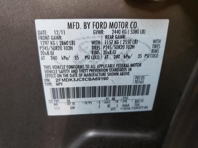 Photo 9 VIN: 2FMDK3JC5CBA69190 - FORD EDGE SEL 