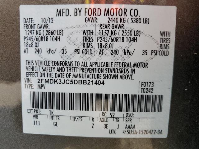 Photo 12 VIN: 2FMDK3JC5DBB21404 - FORD EDGE 