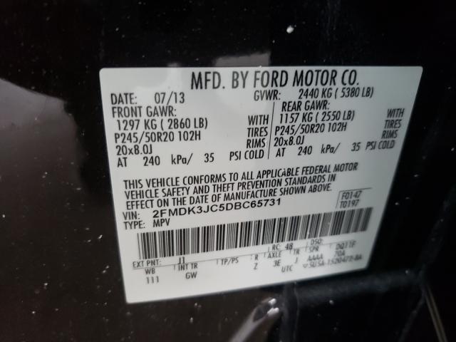 Photo 9 VIN: 2FMDK3JC5DBC65731 - FORD EDGE SEL 