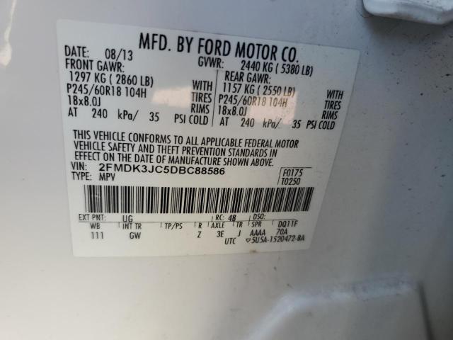 Photo 12 VIN: 2FMDK3JC5DBC88586 - FORD EDGE SEL 