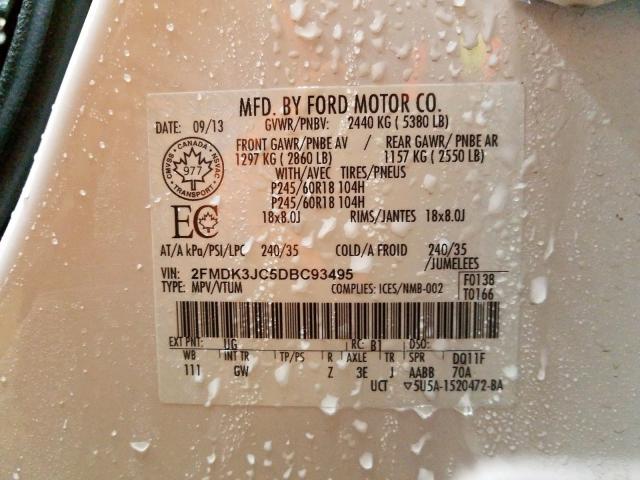 Photo 9 VIN: 2FMDK3JC5DBC93495 - FORD EDGE SEL 