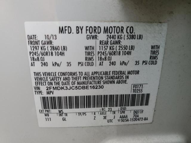 Photo 9 VIN: 2FMDK3JC5DBE16230 - FORD EDGE SEL 