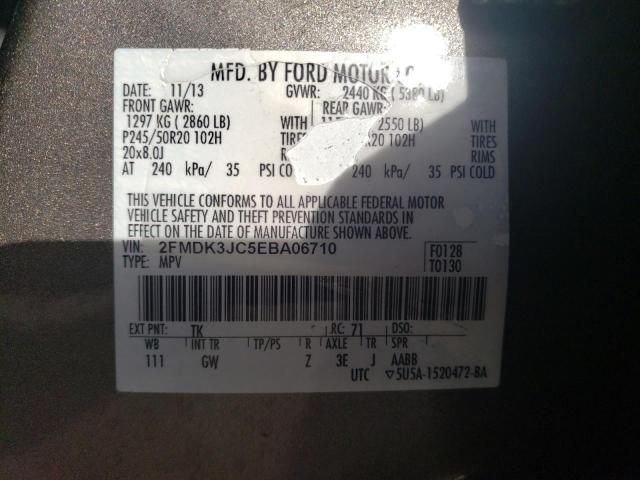 Photo 11 VIN: 2FMDK3JC5EBA06710 - FORD EDGE SEL 