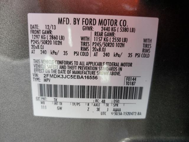 Photo 12 VIN: 2FMDK3JC5EBA16556 - FORD EDGE SEL 