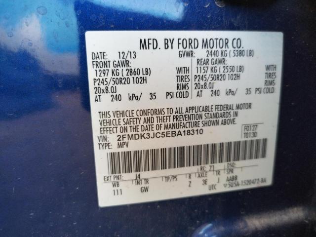 Photo 11 VIN: 2FMDK3JC5EBA18310 - FORD EDGE SEL 