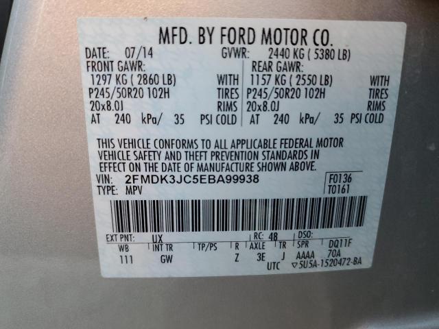 Photo 12 VIN: 2FMDK3JC5EBA99938 - FORD EDGE SEL 