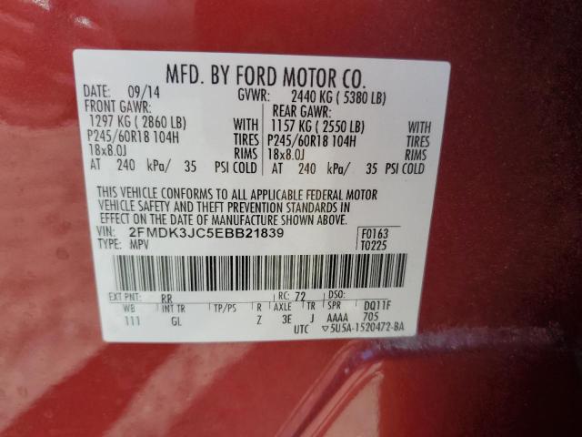 Photo 13 VIN: 2FMDK3JC5EBB21839 - FORD EDGE SEL 