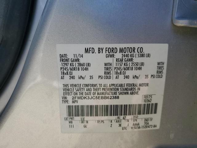 Photo 9 VIN: 2FMDK3JC5EBB62388 - FORD EDGE 