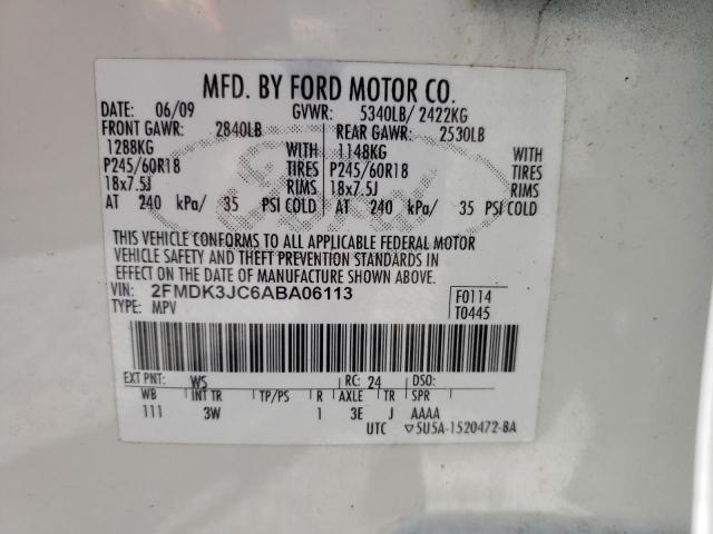 Photo 9 VIN: 2FMDK3JC6ABA06113 - FORD EDGE SEL 