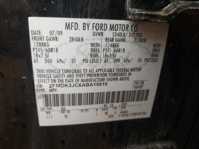 Photo 9 VIN: 2FMDK3JC6ABA15619 - FORD EDGE SEL 