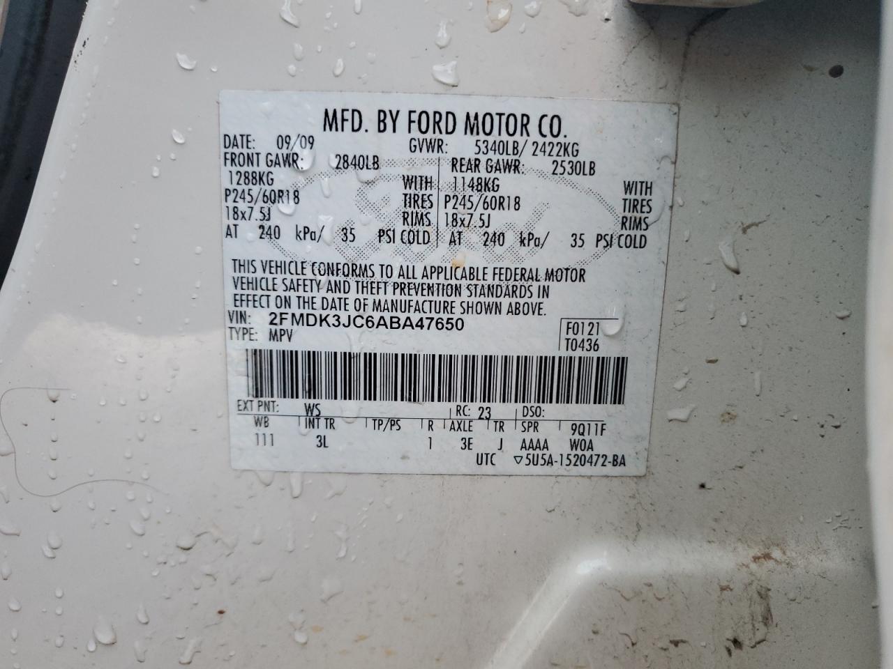 Photo 11 VIN: 2FMDK3JC6ABA47650 - FORD EDGE 