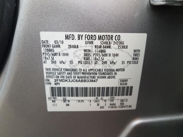 Photo 9 VIN: 2FMDK3JC6ABB33847 - FORD EDGE SEL 