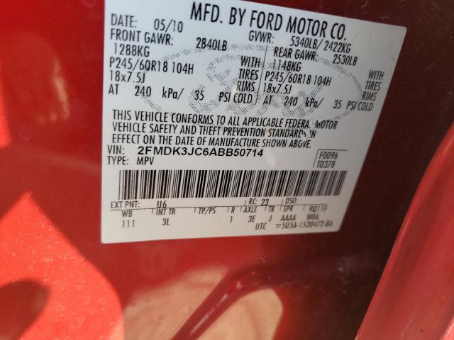 Photo 9 VIN: 2FMDK3JC6ABB50714 - FORD EDGE SEL 