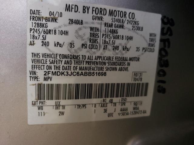 Photo 9 VIN: 2FMDK3JC6ABB51698 - FORD EDGE SEL 