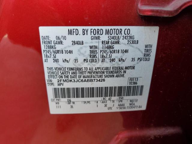 Photo 9 VIN: 2FMDK3JC6ABB73426 - FORD EDGE SEL 