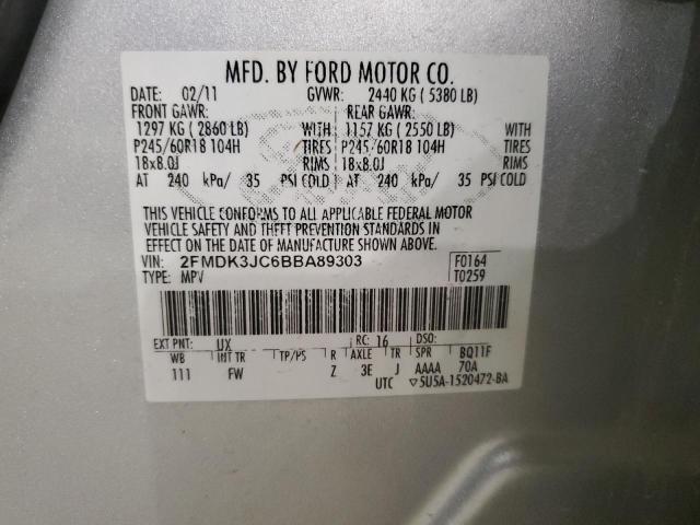 Photo 11 VIN: 2FMDK3JC6BBA89303 - FORD EDGE 