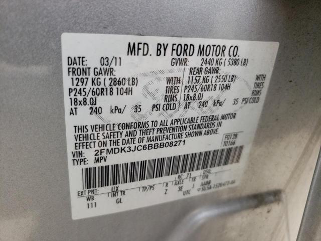 Photo 9 VIN: 2FMDK3JC6BBB08271 - FORD EDGE SEL 