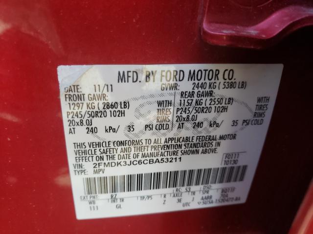 Photo 9 VIN: 2FMDK3JC6CBA53211 - FORD EDGE SEL 