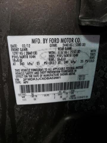 Photo 12 VIN: 2FMDK3JC6DBA02681 - FORD EDGE SEL 