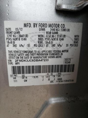 Photo 12 VIN: 2FMDK3JC6DBA47233 - FORD EDGE 