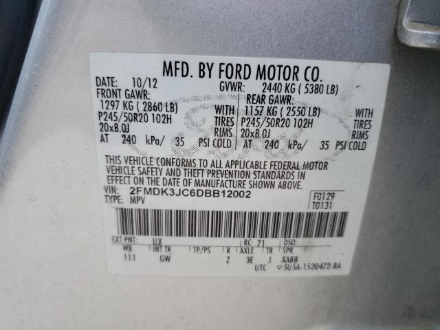 Photo 13 VIN: 2FMDK3JC6DBB12002 - FORD EDGE SEL 