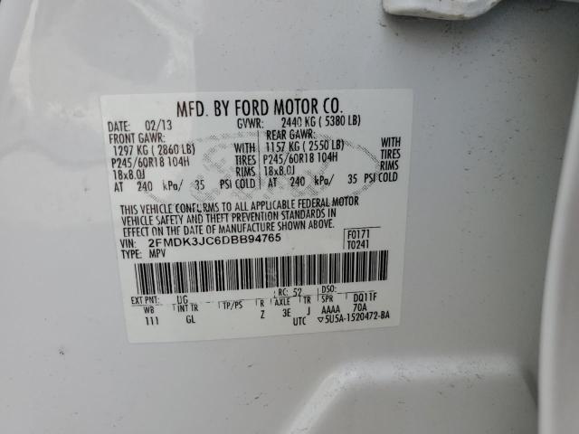 Photo 11 VIN: 2FMDK3JC6DBB94765 - FORD EDGE SEL 