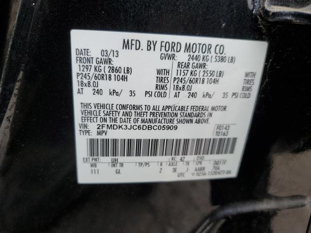 Photo 12 VIN: 2FMDK3JC6DBC05909 - FORD EDGE SEL 