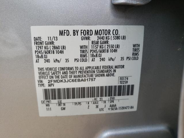 Photo 9 VIN: 2FMDK3JC6EBA01757 - FORD EDGE SEL 