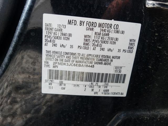 Photo 9 VIN: 2FMDK3JC6EBA18445 - FORD EDGE SEL 