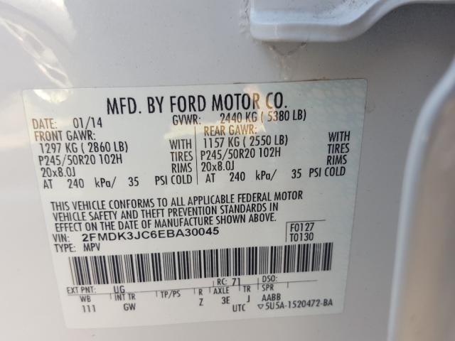 Photo 9 VIN: 2FMDK3JC6EBA30045 - FORD EDGE SEL 