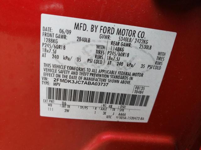 Photo 13 VIN: 2FMDK3JC7ABA03737 - FORD EDGE 