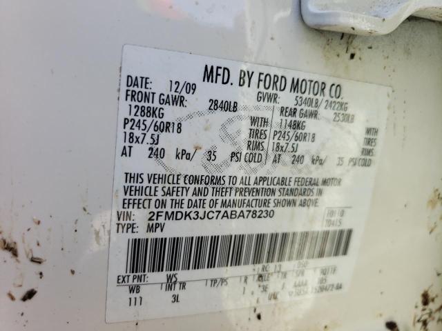 Photo 9 VIN: 2FMDK3JC7ABA78230 - FORD EDGE SEL 