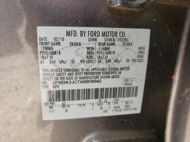 Photo 9 VIN: 2FMDK3JC7ABB08942 - FORD EDGE SEL 