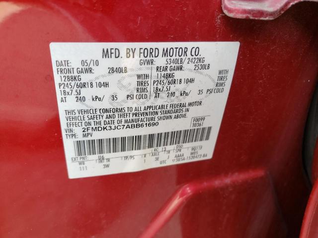 Photo 11 VIN: 2FMDK3JC7ABB61690 - FORD EDGE SEL 