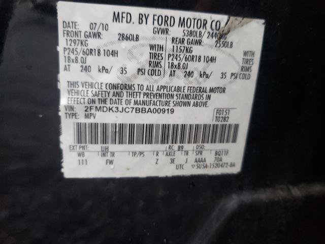 Photo 9 VIN: 2FMDK3JC7BBA00919 - FORD EDGE 