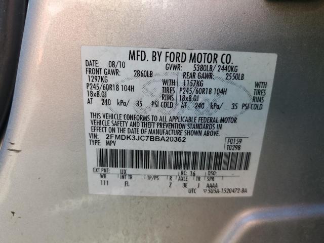 Photo 11 VIN: 2FMDK3JC7BBA20362 - FORD EDGE SEL 