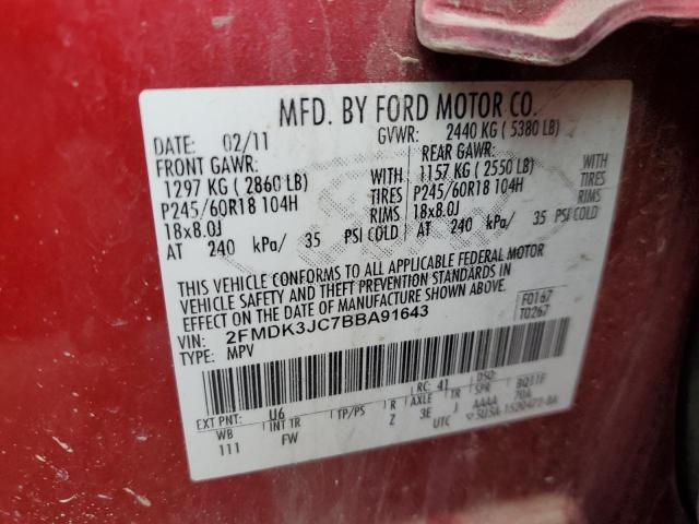 Photo 11 VIN: 2FMDK3JC7BBA91643 - FORD EDGE 