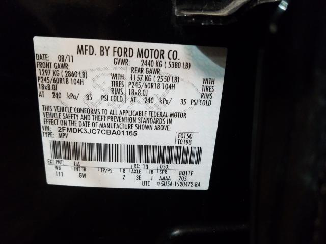 Photo 9 VIN: 2FMDK3JC7CBA01165 - FORD EDGE SEL 