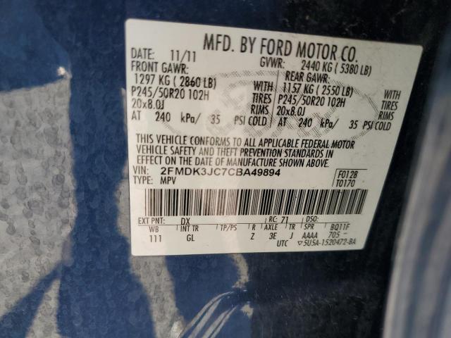 Photo 12 VIN: 2FMDK3JC7CBA49894 - FORD EDGE SEL 