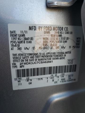 Photo 12 VIN: 2FMDK3JC7CBA62841 - FORD EDGE 