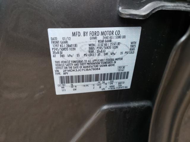 Photo 9 VIN: 2FMDK3JC7CBA78084 - FORD EDGE SEL 