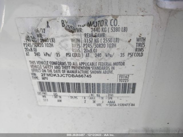 Photo 8 VIN: 2FMDK3JC7DBA66745 - FORD EDGE 