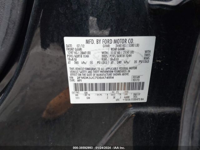 Photo 8 VIN: 2FMDK3JC7DBA74554 - FORD EDGE 