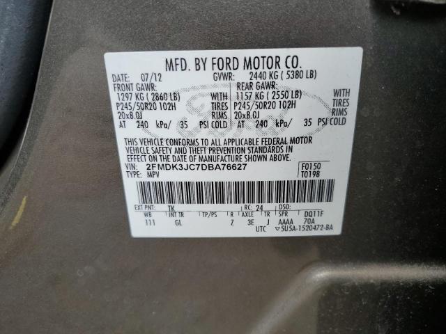 Photo 12 VIN: 2FMDK3JC7DBA76627 - FORD EDGE SEL 