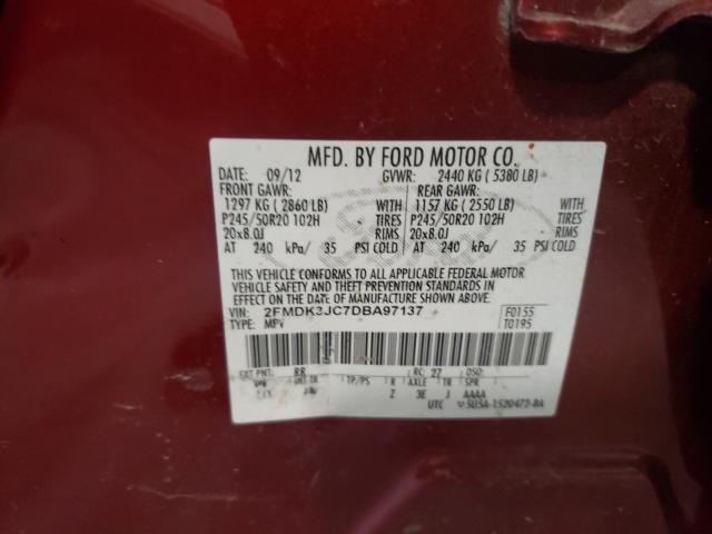 Photo 9 VIN: 2FMDK3JC7DBA97137 - FORD EDGE SEL 