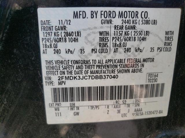 Photo 9 VIN: 2FMDK3JC7DBB37040 - FORD EDGE SEL 